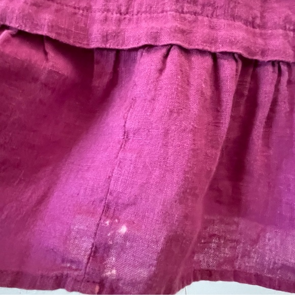 Alembika Linen Tiered Dress in Magenta - Picture 9 of 12